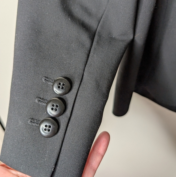 Armani Collezioni Black Wool Blazer sz 14 - Picture 6 of 8